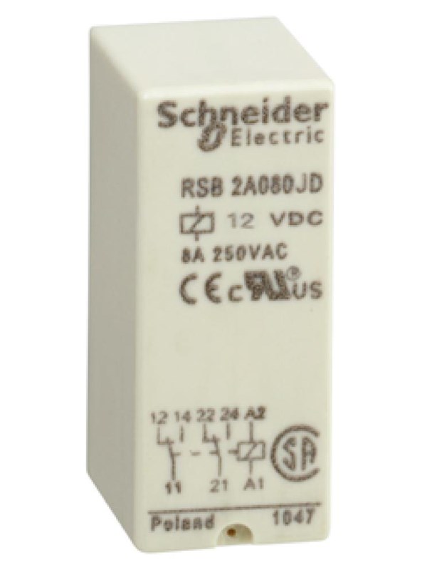 Schneider Electric Relay+socket.2co.12vdc