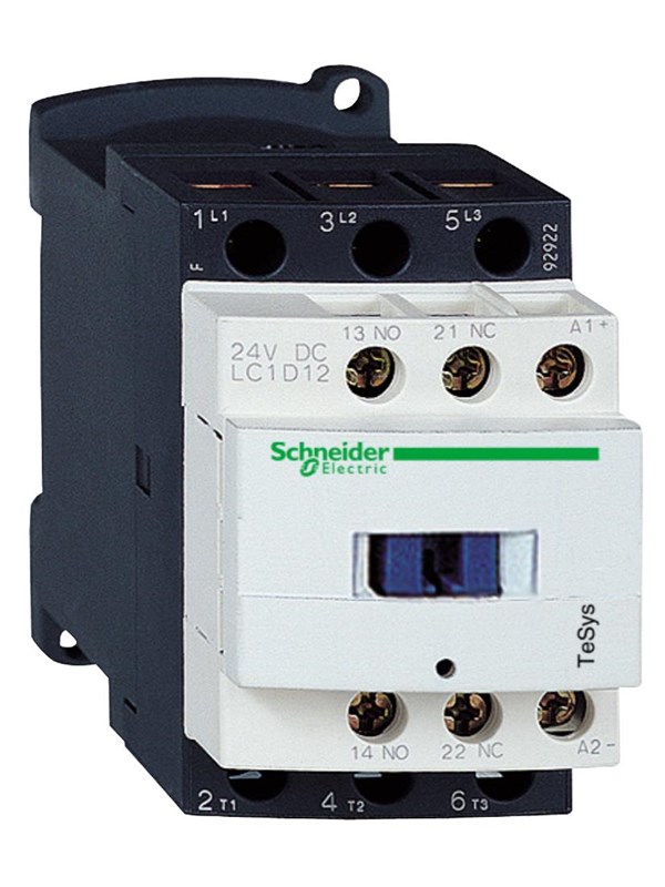Schneider Electric Tesys d contactor lc1d12bl 3p(3 no) - ac-3 - <= 440 v 12 a - 24 v dc coil