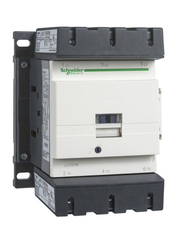 Schneider Electric Tesys d contactor lc1d115p7 3p 115a ac-3 55kw@400v 1no+1nc aux contact 230v 50/60hz ac coil