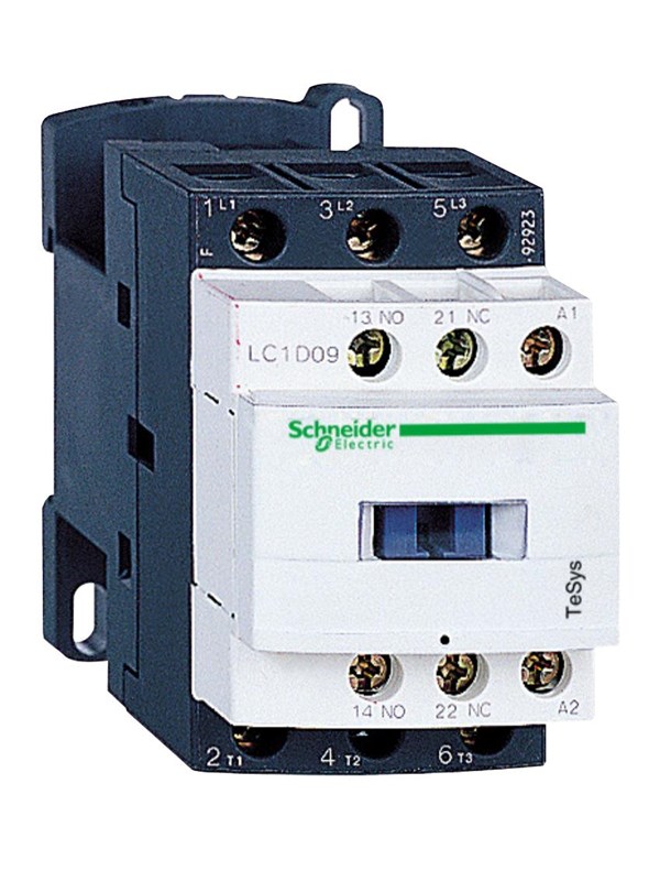 Schneider Electric Tesys d contactor lc1d09p7 3p 9a ac-3 4kw@400v 1no+1nc aux contact 230v 50/60hz ac coil