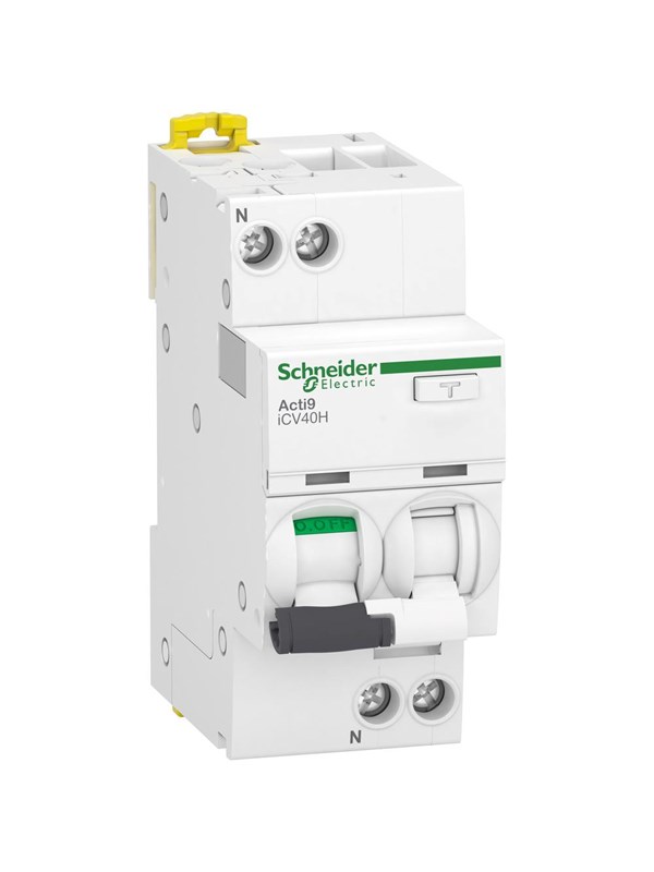 Schneider Electric Acti9 combination circuit breaker  icv40n 3p+n 10a c 30ma 6ka kl. a 36 mm
