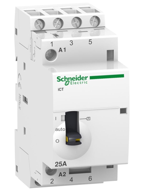 Schneider Electric Ict 25a 4no 220...240vac 50hz manually o