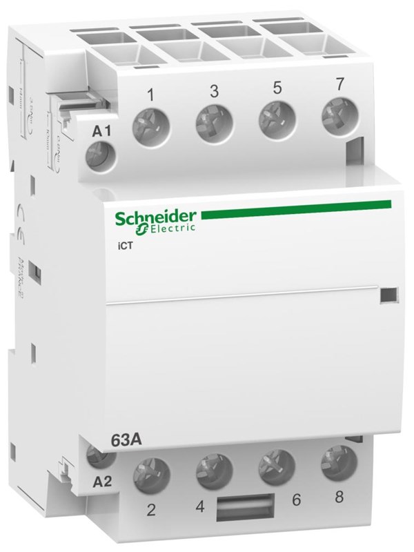 Schneider Electric Acti9 ict contactor 63 a 4 no 220 - 240 v ac 50 hz