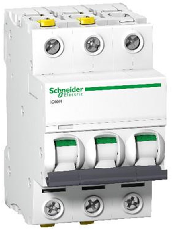 Schneider Electric Acti9 ic60h miniature circuit breaker 3p 16 a c curve 15 ka