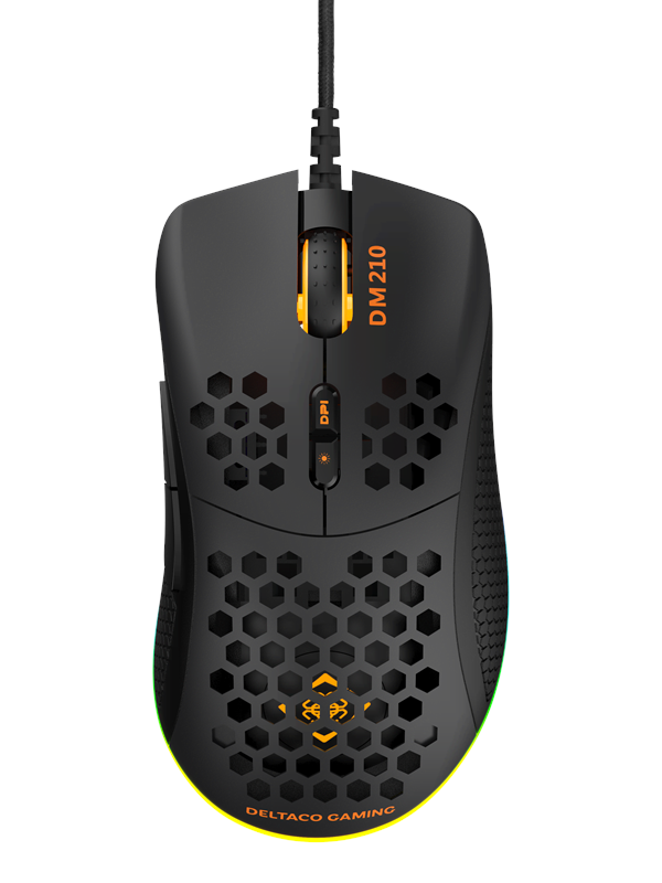 Deltaco GAMING DM210 Ultralight Wired - Gamingmus - Optic - 7 knappar - Svart