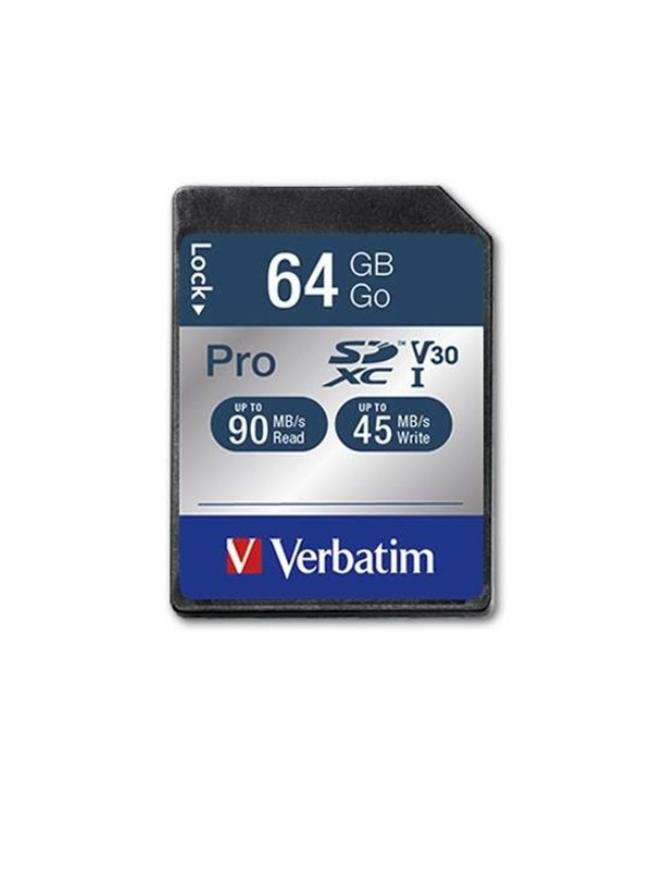 Verbatim PRO U3 SD - 90MB/s - 64GB