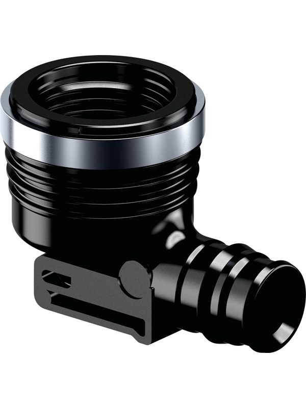 Uponor q&e elbow adapter 90° female thread ppsu black 16 mm x 12