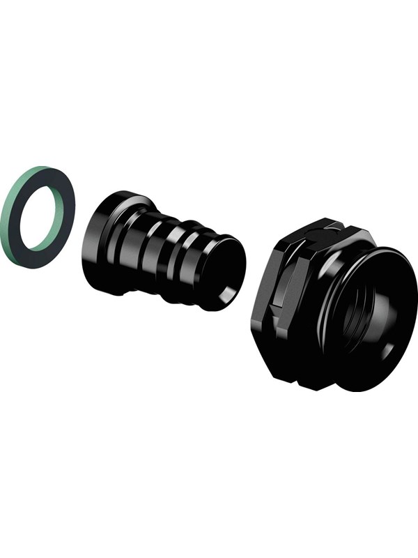Uponor q&e adapter swivel nut ppsu black 16 mm x 12