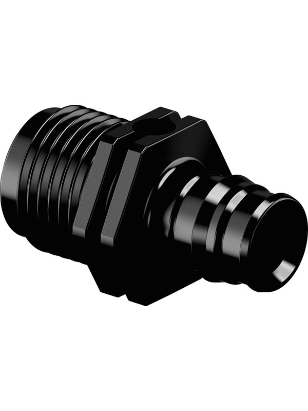 Uponor q&e adapter male thread ppsu black 16 x 12