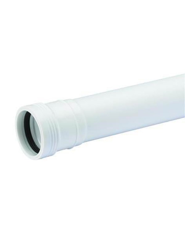 Wavin Wafix pp pipe with sleeve 40 x 1000 mm white
