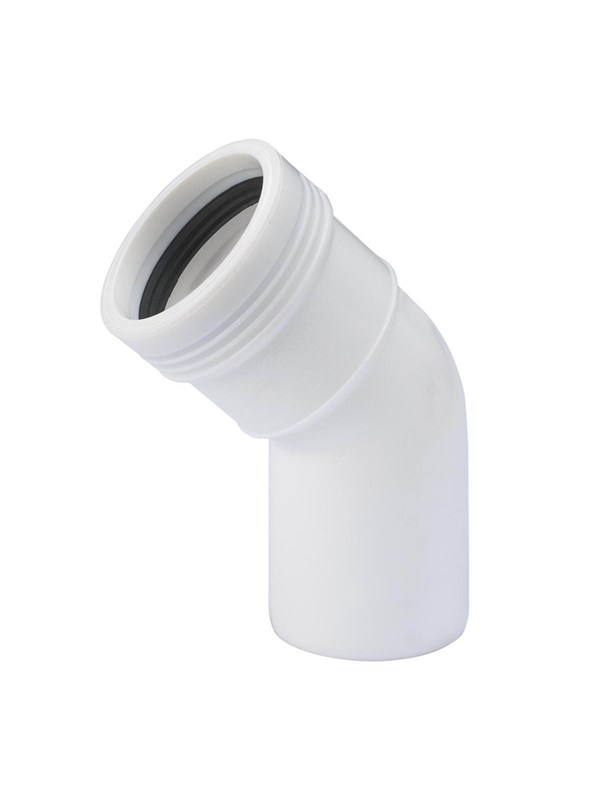 Wavin Wafix pp bend 45° x 32 mm white