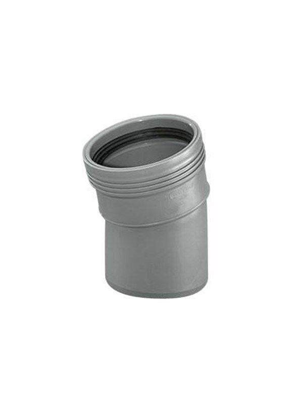 Wavin Wafix pp bend 15° x 75 mm grey