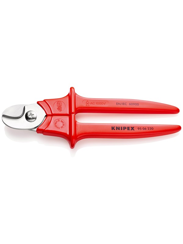 KNIPEX Kabelsaxar, handtag klätt med plast