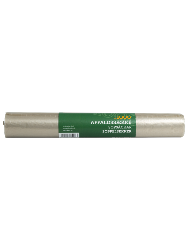 G.Funder Garbage bags clear 120 liters 10 bags per roll - standard quality