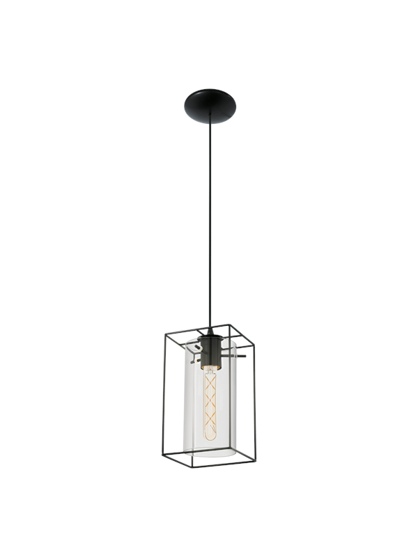 EGLO LONCINO pendlande belysning - svart/svart-transparent