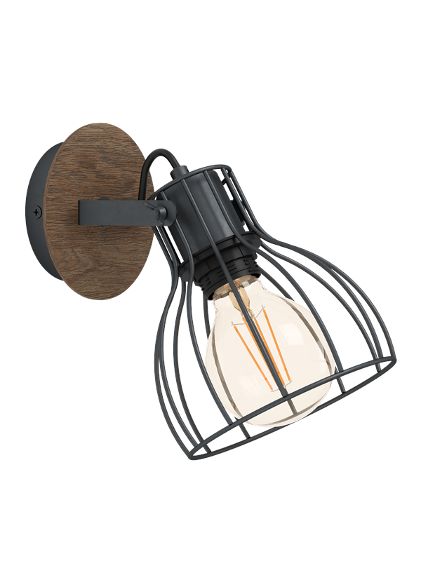 EGLO SAMBATELLO spot - brun, silver/silver
