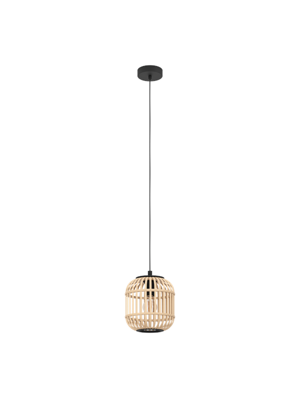 EGLO BORDESLEY pendlande belysning - svart/natur