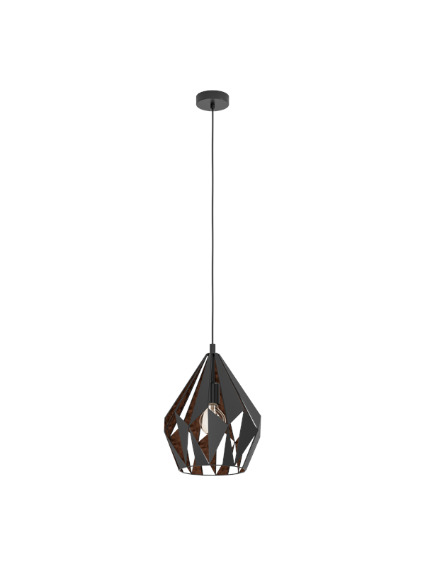 EGLO CARLTON 1 pendlande belysning - svart, koppar