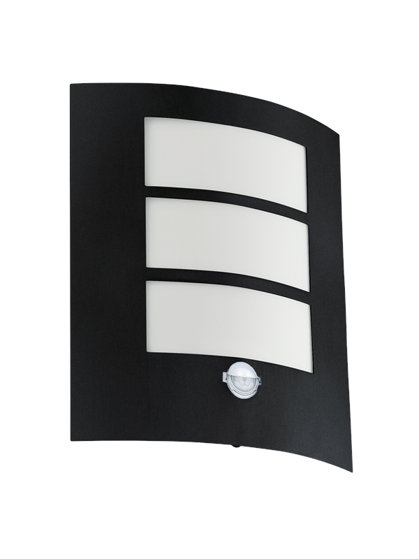 EGLO CITY outdoor wall lamp with sensor black