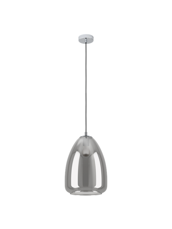 EGLO ALOBRASE pendlande belysning - krom/svart-transparent