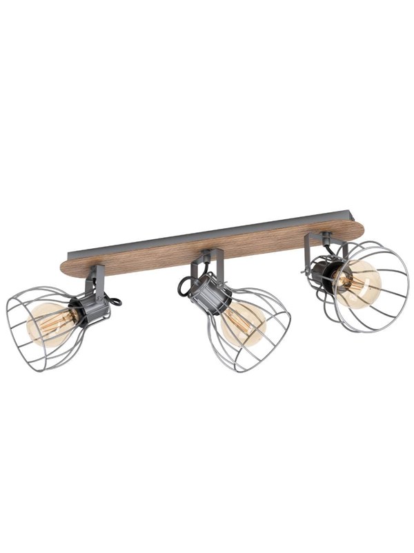 EGLO SAMBATELLO spot - brun, silver/silver