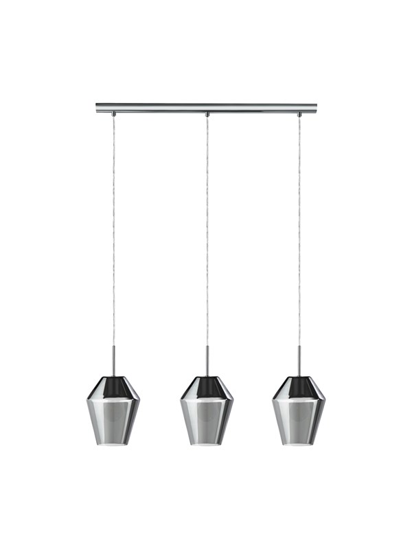 EGLO MURMILLO pendlande belysning - krom/svart-transparent