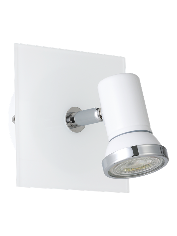 Produktfoto för EGLO Tamara 1, Utanpåliggande spotlight, Glödlampan/-lamporna kan inte bytas ut, 6,6 W, 3000 K, 240 LM, Krom, Vit