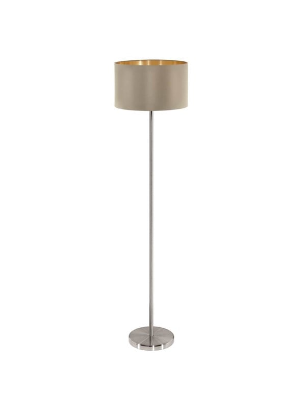 EGLO MASERLO golvlampor - matt nickel/taupe, guld