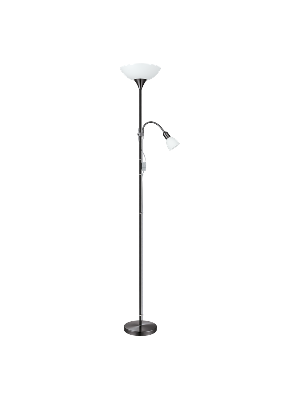 Produktfoto för EGLO UP 2, Nickel, Vit, Glas, Plast, Stål, IP20, E14, 1 lampor, AC