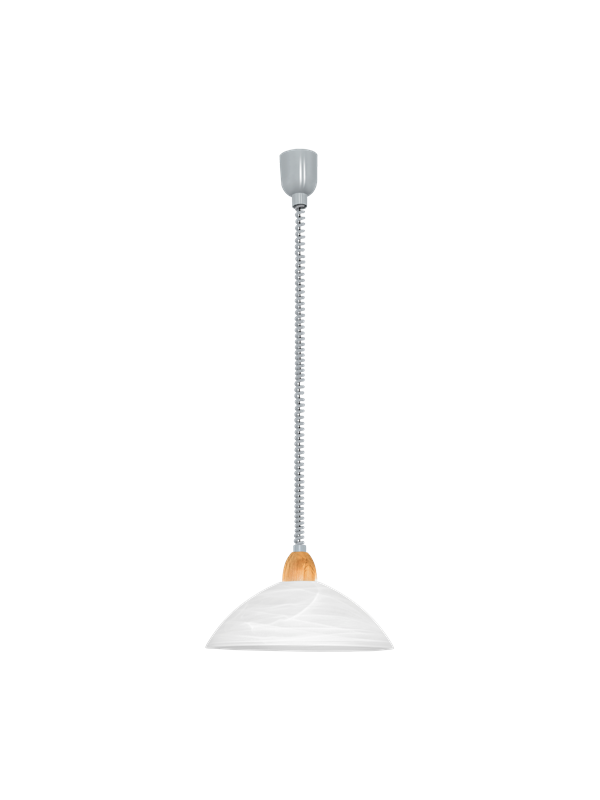 EGLO LORD 2 pendlande belysning - silver, matt nickel, bok/vit