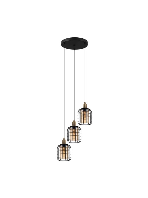 EGLO CHISLE cluster pendant black/amber