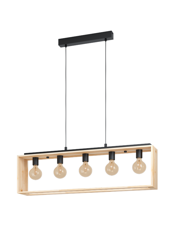 EGLO FAMBOROUGH long table pendant brown/black