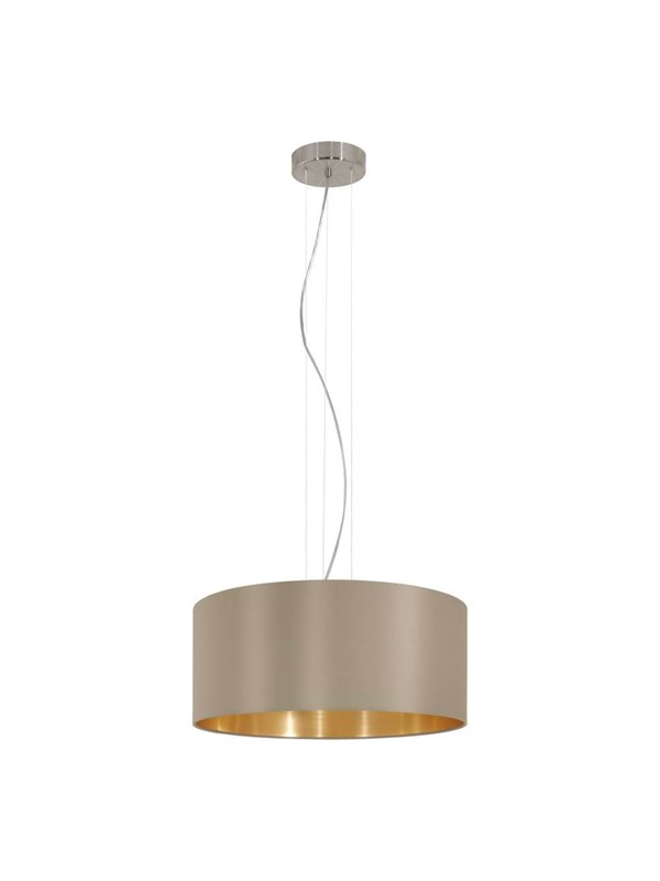 EGLO MASERLO pendlande belysning - matt nickel/taupe, guld
