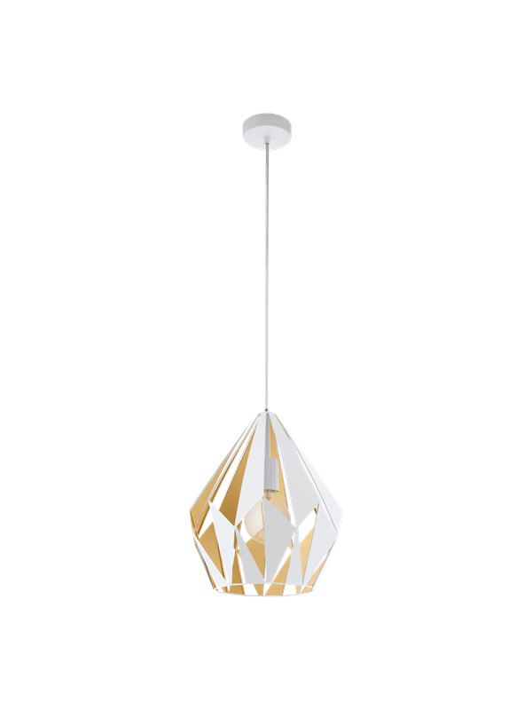 EGLO CARLTON 1 pendlande belysning - vit, honungsguld
