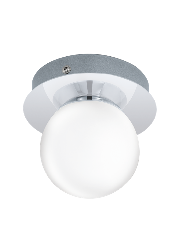 Produktfoto för EGLO Mosiano, LED, Glödlampan/-lamporna kan inte bytas ut, 3000 K, 340 LM, IP44, Krom, Vit