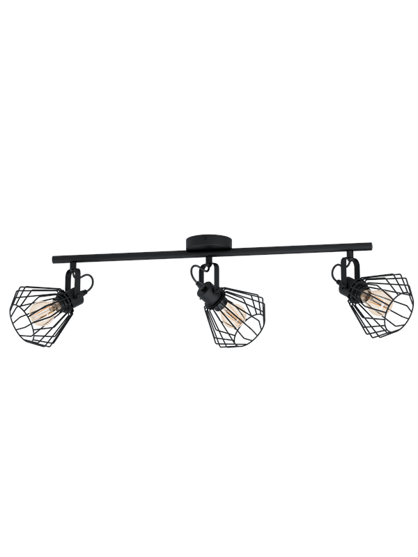 Produktfoto för EGLO Tabillano, Utanpåliggande spotlight, E27, 3 lampor, 220-240 V, Svart