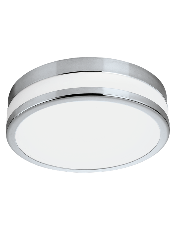 Produktfoto för EGLO Led Palermo, Glödlampan/-lamporna kan inte bytas ut, 3000 K, 950 LM, IP44, Krom, Vit