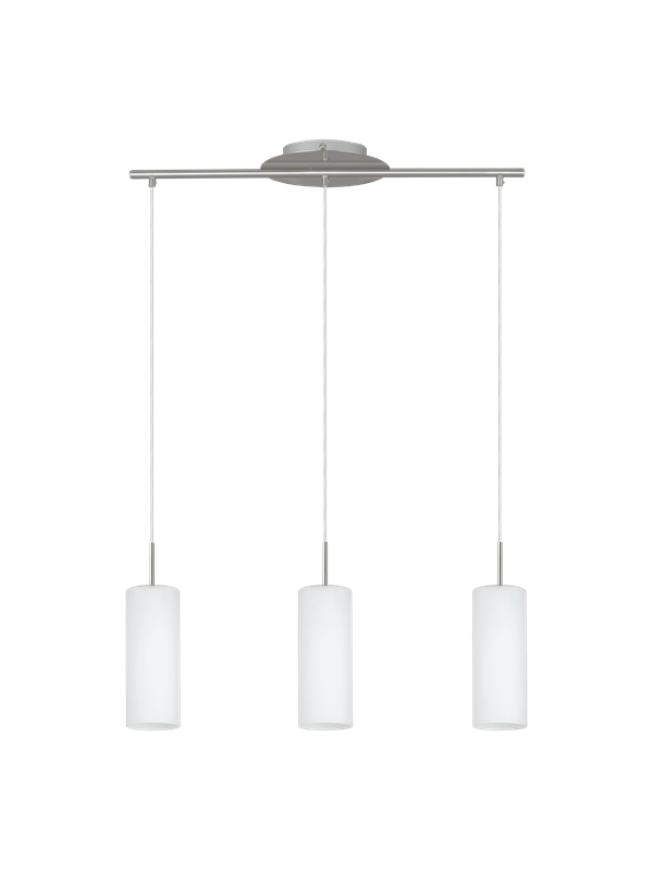 Produktfoto för EGLO TROY 3, Flexibelt fäste, Nickel, Vit, Stål, Glas, IP20