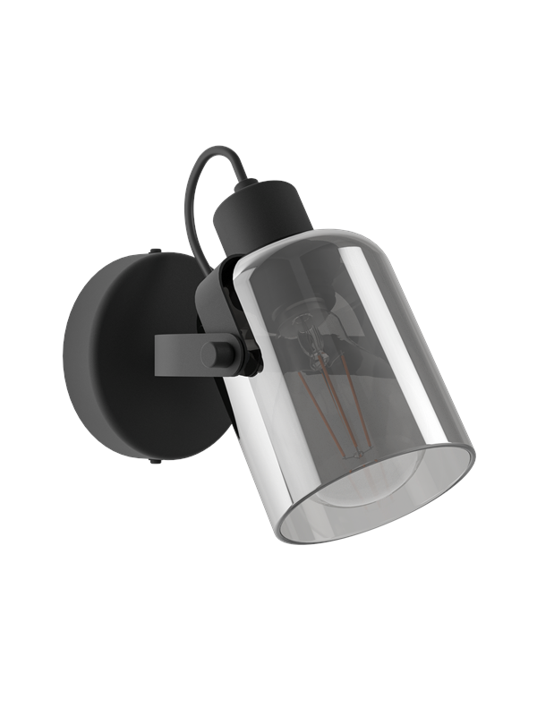 EGLO BERREGAS spot - svart, krom/svart-transparent