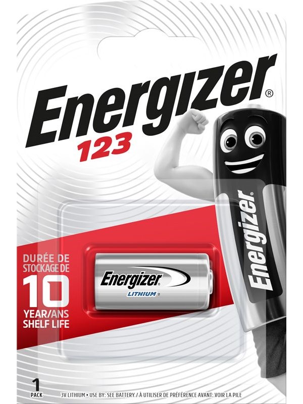 Energizer Battery CR123 Lithium 1-pack