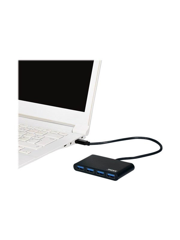 PORT Designs PORT Connect USB HUB 4 PORTS TYPE C USB Hub - 4 porte - Svart