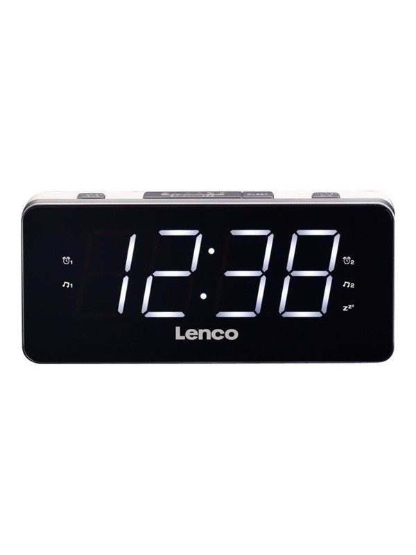 Lenco CR-18 - clock radio - FM - Vit