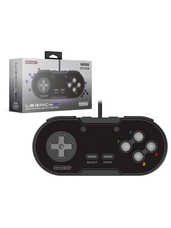 Retro-Bit Legacy 16 USB Pad - Black - Wired Controller - MAC