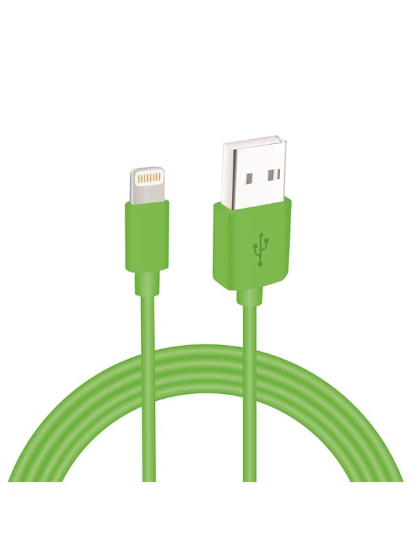 Sinox Lightning kabel m/original Apple chip - 2m - Grön