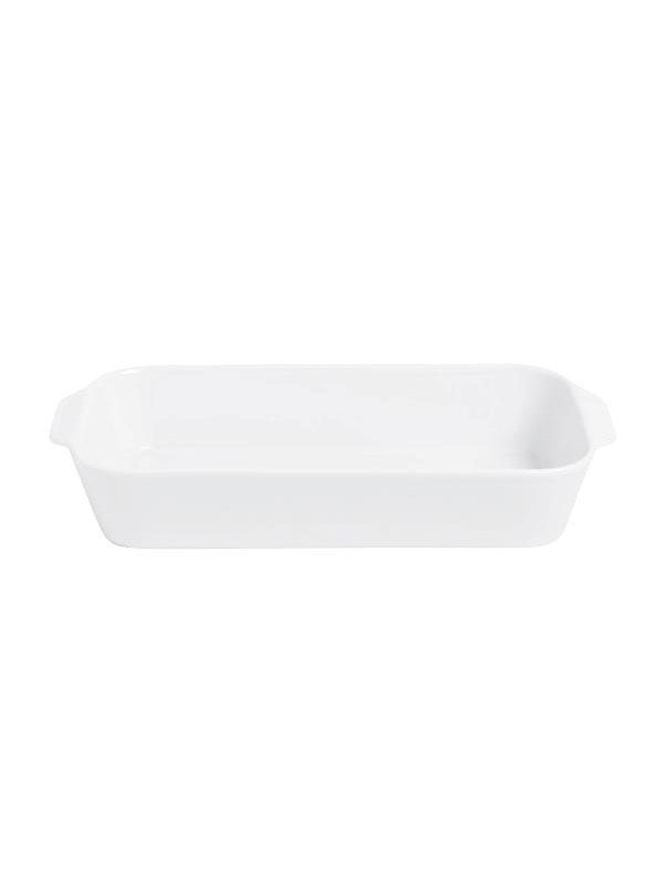 Produktfoto för Pillivuyt - Stegefad - Eldfast skål - Stegefad dybt - Hvid - 32 cm - L32 x B17 cm