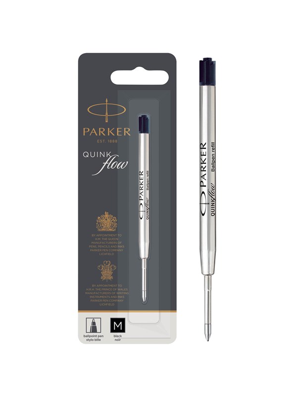 Parker PARKER QUINKflow svart bläckpatron med medium spets