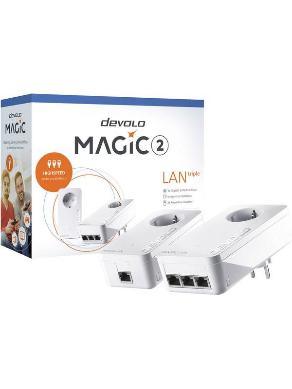 devolo Magic 2 LAN Triple Starter Kit Homeplug / PowerLine