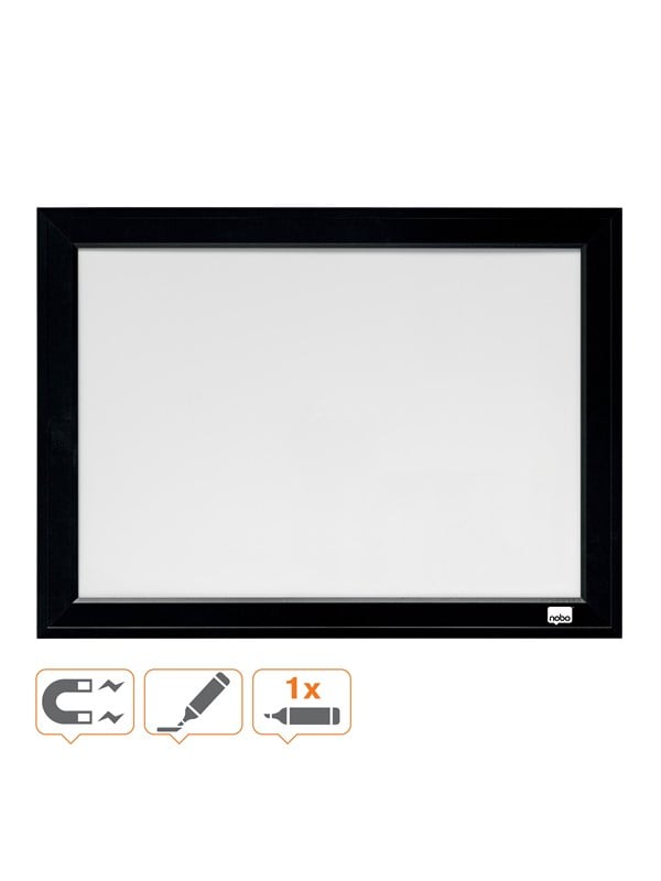 Nobo Whiteboard  Black Frame 58.5x43cm