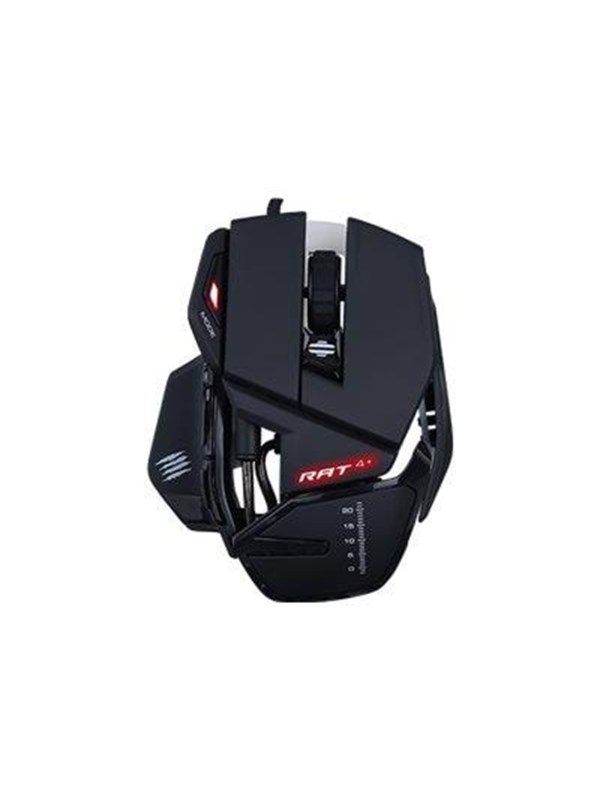 Mad Catz R. A. T. 4+ Optisk gamingmus - Gamingmus - Optic - 9 knappar - Svart