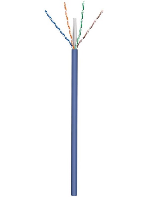 Pro CAT 6a network cable U/UTP blue 50 m - CU AWG - Blå - 50m